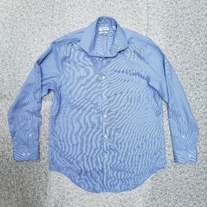 Calvin Klein size 16 32/33 blue men's dress shirt